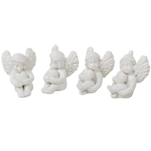 Angyal poly fehér M3,5cm 4db-os