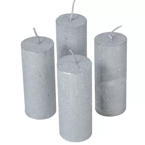 Rusztikus metál henger 40x100mm ezüst 4db/csom (db ár)