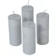 Rusztikus metál henger 40x100mm ezüst 4db/csom (db ár)