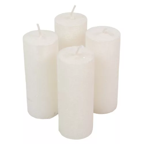 Rusztikus metál henger 40x100 mm fehér 4db/csom db ár