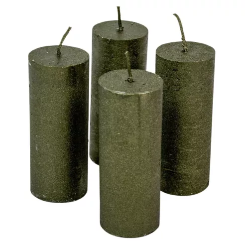 Rusztikus metál henger 40x100 mm oliva zöld 4db/csom (db ár)