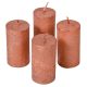 Rusztikus metál henger 40x75mm rosegold 4db/csom (db ár)