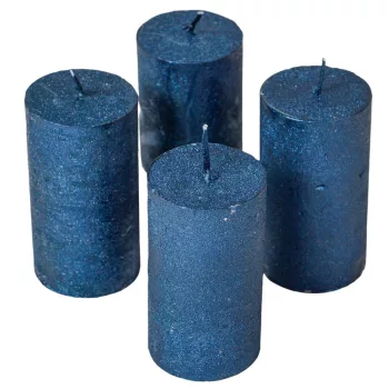   Rusztikus metál henger 40x75mm sötétkék 4db/csom (db ár)