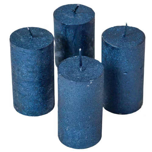 Rusztikus metál henger 40x75mm sötétkék 4db/csom (db ár)