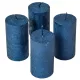 Rusztikus metál henger 40x75mm sötétkék 4db/csom (db ár)
