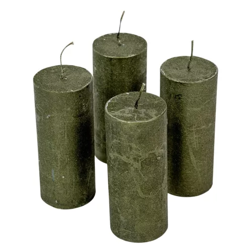 Rusztikus metál henger 50x120mm oliva 4db/csom  (db ár)