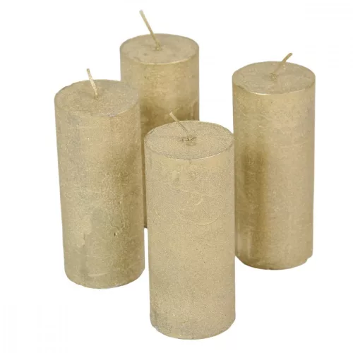 Rusztikus metál henger 50x120mm vil arany 4db/csom (db ár)