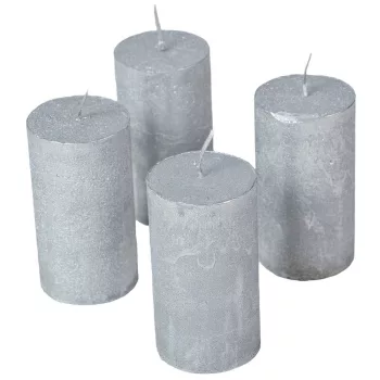 Rusztikus metál henger 50x90mm ezüst 4db/csom (db ár)