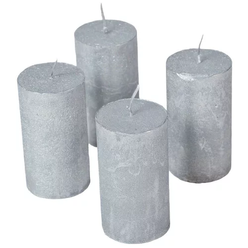 Rusztikus metál henger 50x90mm ezüst 4db/csom (db ár)