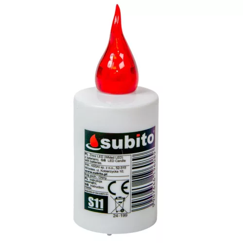 Elektromos mécses betét SUBITO piros M11cm