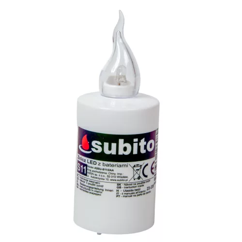 Elektromos mécses betét SUBITO fehér M11cm