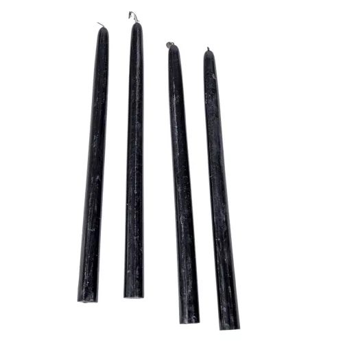 Szálas gyertya 17cm fekete 10db-os (db ár)