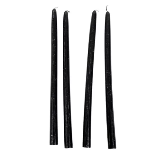 Szálas gyertya 20cm fekete 10db-os (db ár)