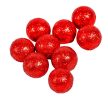 Glitteres hungarocell golyó piros 2cm 30g