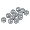 Glitteres hungarocell golyó ezüst 1,5cm 30g