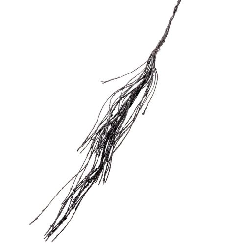 Glitteres dekor ág sztrasszal fekete 44cm