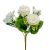 Rózsa, hortenzia csokor 5v. krém M25cm 48db/#