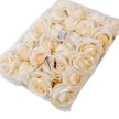 Rózsa virágfej ivory D7cm 24db/csom