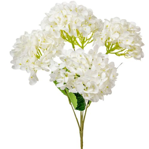 Hortenzia csokor 5v. krém M48cm 25db/#