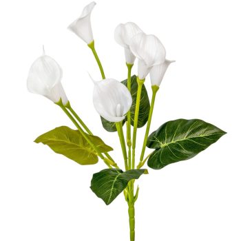 Kála csokor gumi 7v. fehér M47cm 36db/#