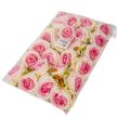 Rózsa virágfej krém-rózsaszín D7cm 24db/csom