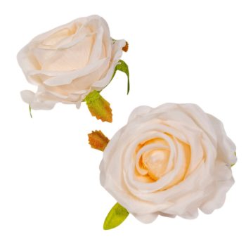 Rózsa virágfej ivory D7cm 24db/csom