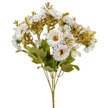 Margaréta csokor 18v. krém M32cm 50db/#