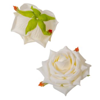   Gyémántrózsa virágfej világos ivory 7cm 4 darabos csomagban rendelhető (darab ár!)