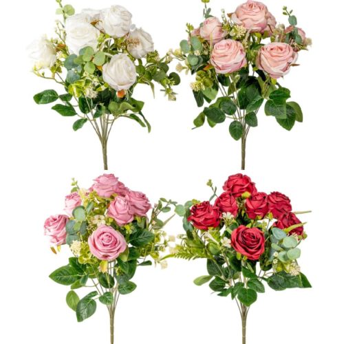 Rózsa csokor 8v. M48cm 24db/#