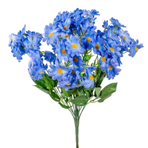 Margaréta csokor 18 ág kék 38cm