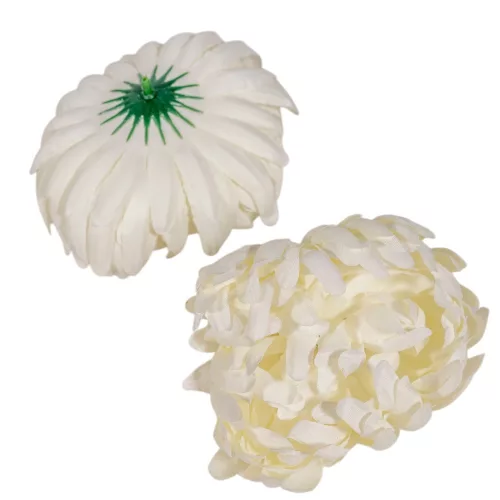 Krizantém virágfej krém D11cm 24db/csom