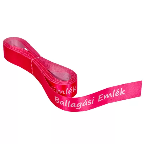 Ballagási szalag "Ballagási Emlék" felirattal sötétrózsaszín 2cmx15m