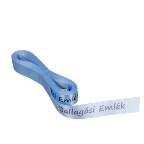 Ballagási szalag "Ballagási Emlék" felirattal világoskék 2cmx15m
