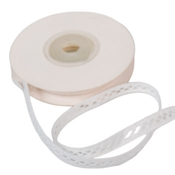 Csipke szalag fehér 1cmx5y
