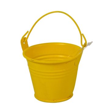 Fém vödör matt sárga D7x5,6cm