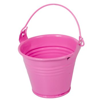 Fém vödör rózsaszín D7cm M5,6cm