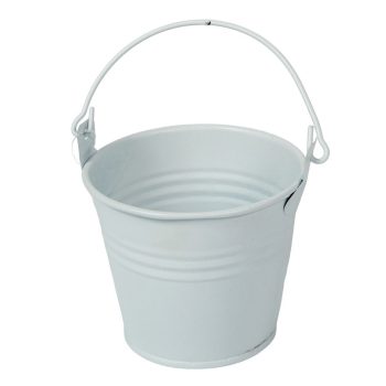 Fém vödör matt fehér D8cmx7cm