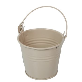 Fém vödör matt homokszín D8cmx7cm