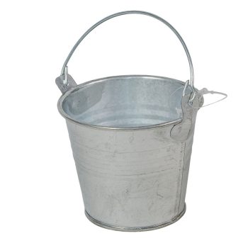 Fém vödör fém szín D8,5x7cm