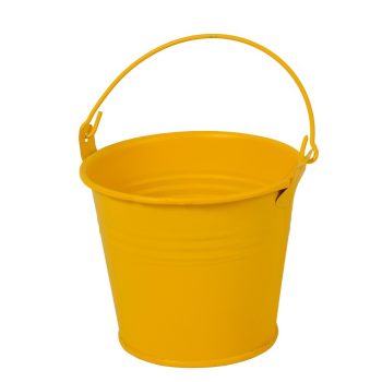 Fém vödör matt sárga D10x8,5cm