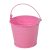 Fém vödör rózsaszín D11x9cm