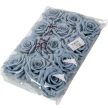 Rózsa virágfej kékesszürke D10cm 12db/csom