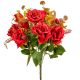 Rózsa csokor 9v. vörös M45cm 12ágú 24db/#
