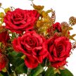 Rózsa csokor 9v. vörös M45cm 12ágú 24db/#
