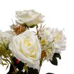 Rózsa csokor 7v. krém M42cm 24db/#