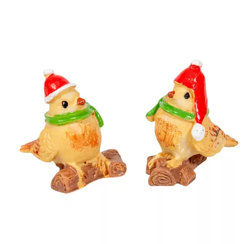 Madár fa ágon poly 4,2cm 2db-os