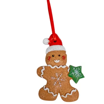 Mézeskalács figura akasztós poly barna 7,,5cm