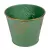 Kaspó fém tobozzal zöld-arany D11,5 M9cm