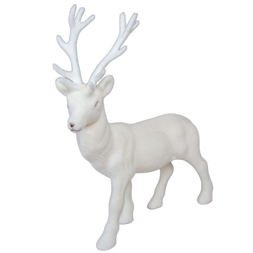 Szarvas flokkolt fehér 27cm