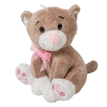 Plüss cica barna 15cm